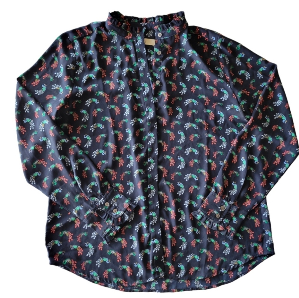 Loft Peacock Paisley Blouse